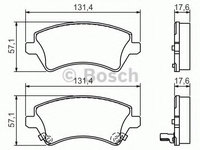 Set placute frana,frana disc TOYOTA COROLLA (CDE12_, ZZE12_, NDE12_, ZDE12_) (2001 - 2007) BOSCH 0 986 424 735