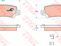 Set placute frana,frana disc TOYOTA COROLLA Combi (_E12J_, _E12T_) (2001 - 2007) TRW GDB3289