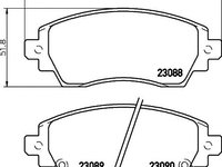 Set placute frana, frana disc TOYOTA COROLLA - punte fata - OEM-MAXGEAR: 19-1154|19-1154 - W02156005 - LIVRARE DIN STOC in 24 ore!!!