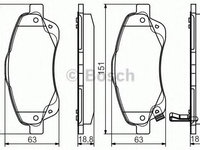 Set placute frana,frana disc TOYOTA COROLLA Verso (ZER, ZZE12, R1) (2004 - 2009) BOSCH 0 986 495 083 piesa NOUA