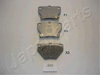 Set placute frana,frana disc TOYOTA COROLLA Verso (ZDE12, CDE12) (2001 - 2004) JAPANPARTS PP-203AF piesa NOUA