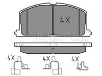 Set placute frana,frana disc TOYOTA COROLLA limuzina (_E8_), TOYOTA COROLLA limuzina (_E9_), TOYOTA COROLLA hatchback (_E9_) - MEYLE 025 208 7015