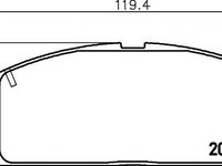 Set placute frana,frana disc TOYOTA COROLLA limuzina (_E8_), TOYOTA COROLLA limuzina (_E9_), TOYOTA COROLLA hatchback (_E9_) - TEXTAR 2087001