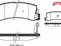 Set placute frana,frana disc TOYOTA COROLLA hatchback (_E9_), TOYOTA COROLLA Liftback (_E9_), TOYOTA CORONA hatchback (_T13_) - METZGER 0214.22