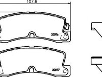 Set placute frana,frana disc TOYOTA COROLLA hatchback (_E10_), TOYOTA COROLLA limuzina (_E8_), TOYOTA COROLLA limuzina (_E9_) - TEXTAR 2007601