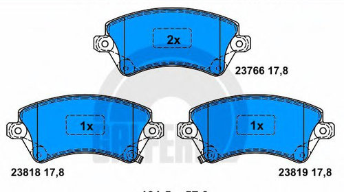 Set placute frana,frana disc TOYOTA COROLLA L