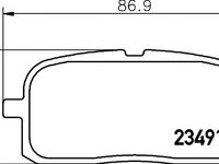 Set placute frana,frana disc TOYOTA CYNOS cupe (EL54), TOYOTA PASEO Cabriolet (EL54), TOYOTA TOWN ACE caroserie - MINTEX MDB1709