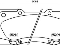 Set placute frana,frana disc TOYOTA HILUX (VIGO) III pick-up (TGN1_, GGN2_, GGN1_, KUN2_, KUN1_) - MINTEX MDB3160