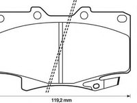 Set placute frana,frana disc TOYOTA LAND CRUISER (_J8_), TOYOTA LAND CRUISER - BUNDERA (PZJ7_, KZJ7_, HZJ7_, BJ7_, LJ7_, RJ7, TOYOTA SURF (RN10_, VZN1