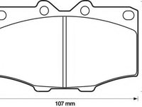 Set placute frana,frana disc TOYOTA LAND CRUISER - BUNDERA (PZJ7_, KZJ7_, HZJ7_, BJ7_, LJ7_, RJ7, TOYOTA TACOMA II pick-up (RN6_, RN5_, LN6_, YN6_, YN