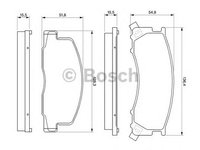 Set placute frana frana disc TOYOTA LITEACE - OEM: 0 986 424 183|0986424183 - W02645967 - LIVRARE DIN STOC in 24 ore!!!