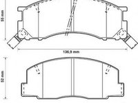 Set placute frana,frana disc TOYOTA LITEACE caroserie (CM3_V, KM3_V), TOYOTA LITEACE bus (CM30_G, KM30_G), TOYOTA ESTIMA (TCR2_, TCR1_) - JURID 572342