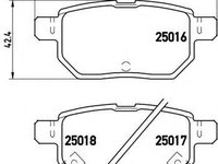 Set placute frana,frana disc TOYOTA PRIUS PLUS (ZVW4) (2011 - 2016) BREMBO P 83 133 piesa NOUA