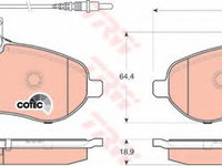 Set placute frana,frana disc TOYOTA PROACE caroserie inchisa/combi (2013 - 2020) TRW GDB1719