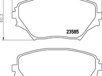 Set placute frana,frana disc TOYOTA RAV 4 II (CLA2, XA2, ZCA2, ACA2) (2000 - 2005) HELLA PAGID 8DB 355 009-741 piesa NOUA