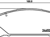 Set placute frana,frana disc TOYOTA RAV 4 III (ACA3_, ACE_, ALA3_, GSA3_, ZSA3_), TOYOTA HIGHLANDER (_MHU4_, _GSU4_, _ASU4_), LEXUS RX (GYL1_, GGL15,