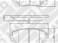 Set placute frana,frana disc TOYOTA RAV 4 Mk II (CLA2_, XA2_, ZCA2_, ACA2_) - MAPCO 6768