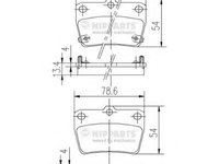 Set placute frana,frana disc TOYOTA RAV 4 Mk II (CLA2_, XA2_, ZCA2_, ACA2_), CHERY J11, CHERY J11 - NIPPARTS J3612020