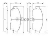 Set placute frana,frana disc TOYOTA RAV 4 (SXA1_), TOYOTA COROLLA hatchback (_E10_), TOYOTA COROLLA Liftback (_E10_) - BOSCH 0 986 461 123