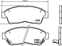 Set placute frana,frana disc TOYOTA RAV 4 (SXA1_), TOYOTA COROLLA hatchback (_E10_), TOYOTA COROLLA Liftback (_E10_) - TEXTAR 2160101