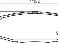 Set placute frana,frana disc TOYOTA SEQUOIA (UCK45_, UCK35_), TOYOTA LAND CRUISER (VDJ20_, UZJ20_), LEXUS LX (URJ201) - HELLA PAGID 8DB 355 013-771