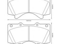 Set placute frana,frana disc TOYOTA SEQUOIA (UCK45_, UCK35_), TOYOTA LAND CRUISER (VDJ20_, UZJ20_), TOYOTA (FAW) LAND CRUISER 200 - JURID 572599J