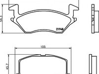 Set placute frana,frana disc TOYOTA STARLET (_P8_) - HELLA PAGID 8DB 355 016-781