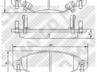 Set placute frana,frana disc TOYOTA VITZ (SCP1_, NLP1_, NCP1_), TOYOTA ECHO VERSO (_NLP2_, _NCP2_) - MAPCO 6770