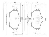 Set placute frana,frana disc TOYOTA YARIS/VITZ (SCP9_, NSP9_, KSP9_, NCP9_, ZSP9_) (2005 - 2020) BOSCH 0 986 494 101