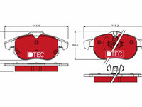 Set placute frana,frana disc TRW GDB1613DTE