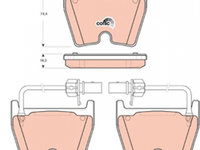 Set placute frana,frana disc TRW GDB1688