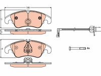 Set placute frana,frana disc TRW GDB1768