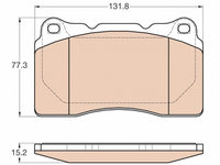 Set placute frana,frana disc TRW GDB2007