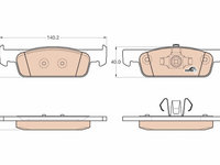 Set placute frana,frana disc TRW GDB2016