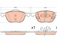 Set placute frana,frana disc TRW GDB2059