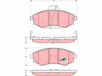 Set placute frana,frana disc TRW GDB3256