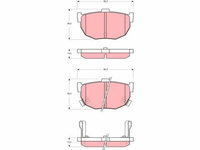 Set placute frana,frana disc TRW GDB3368