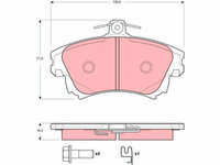 Set placute frana,frana disc TRW GDB3389