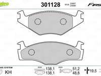 Set placute frana,frana disc VALEO 301128