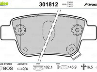 Set placute frana,frana disc VALEO 301812