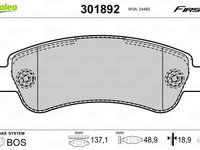 Set placute frana,frana disc VALEO 301892