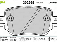 Set placute frana,frana disc VALEO 302265