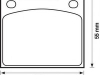 Set placute frana,frana disc VOLVO 240 limuzina (P242, P244), VOLVO 240 Break (P245), VOLVO 260 limuzina (P262, P264) - JURID 571204J