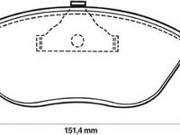 Set placute frana,frana disc VOLVO 460 L limuzina (464), VOLVO 480 E, VOLVO 440 K (445) - JURID 571853J