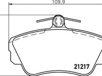 Set placute frana,frana disc VOLVO 460 L limuzina (464), VOLVO 480 E, VOLVO 440 K (445) - HELLA PAGID 8DB 355 017-921