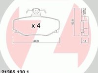 Set placute frana,frana disc VOLVO 850 combi (LW), VOLVO 940 limuzina (944), VOLVO 940 Mk II (944) - ZIMMERMANN 21385.130.1