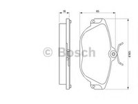 Set placute frana,frana disc VOLVO 940 limuzina (944), VOLVO 940 Mk II (944), VOLVO 940 Mk II combi (945) - BOSCH 0 986 424 016