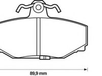 Set placute frana,frana disc VOLVO 940 limuzina (944), VOLVO 940 Mk II (944), VOLVO 940 Mk II combi (945) - JURID 571418J