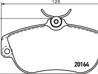 Set placute frana,frana disc VOLVO 940 limuzina (944), VOLVO 940 Mk II (944), VOLVO 940 Mk II combi (945) - HELLA PAGID 8DB 355 018-001