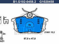 Set placute frana,frana disc VOLVO S40 I (VS) (1995 - 2004) GALFER B1.G102-0458.2 piesa NOUA